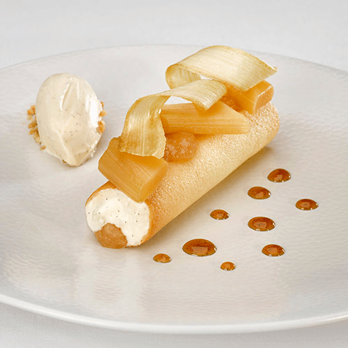 Recette Vanille Bourbon & Rhubarbe façon Cannelloni Sébalcé Condifa