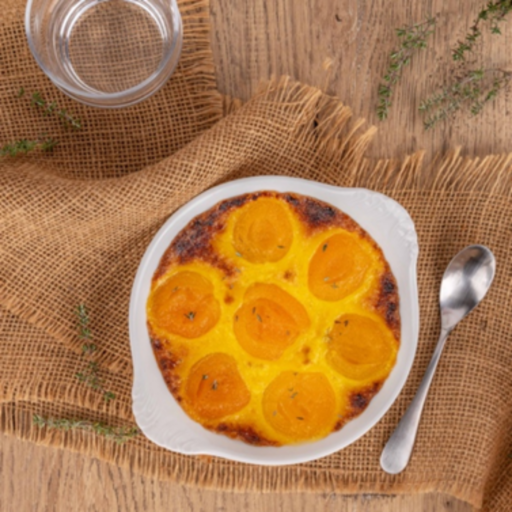 GRATIN DE FRUITS AUX ABRICOTS ROTIS, MIEL & THYM