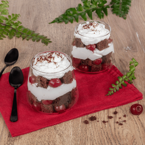 Verrines façon foret noire - alsa professionnel