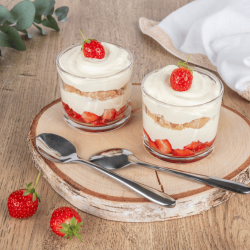 Verrines façon charlotte aux fraises - alsa professionnel