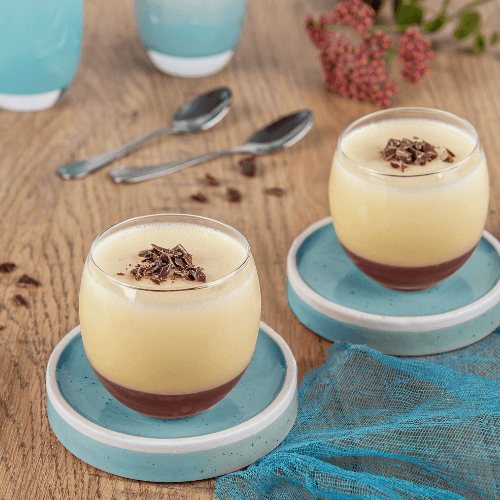 Verrines de Flan à Froid Vanille & Chocolat alsa Professionnel