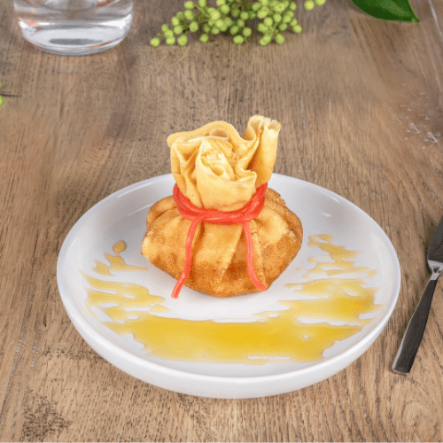 Aumônières aux pommes et sauce caramel - alsa professionnel