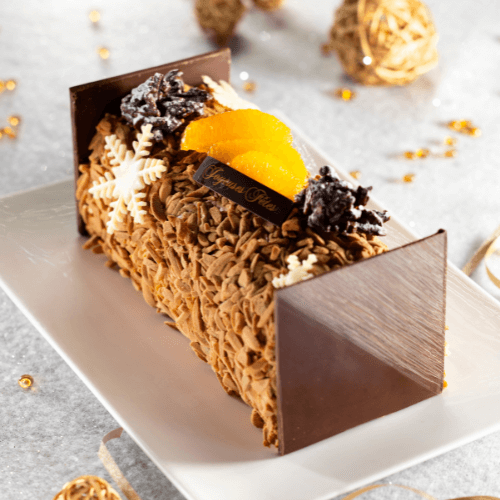 Bûche roulée Café arabica - Orange ancel