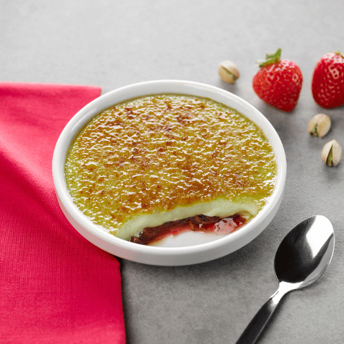 Crème Brûlée Pistache Fraise - alsa Professionnel