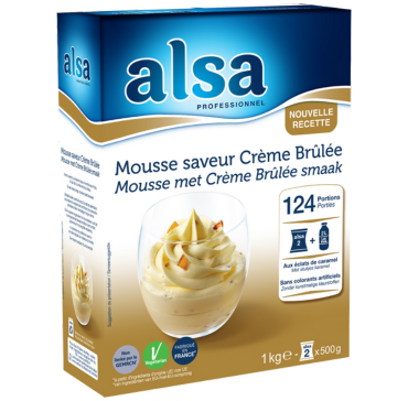 Mousse saveur Crème Brûlée alsa Professionnel