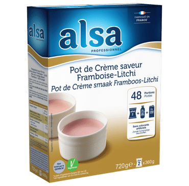 Pot de Crème saveur Framboise/Litchi - alsa Professionnel