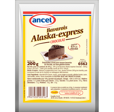Bavarois alaska express chocolat ancel - Condifa