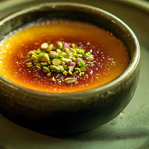 Crème brûlee à la pistache