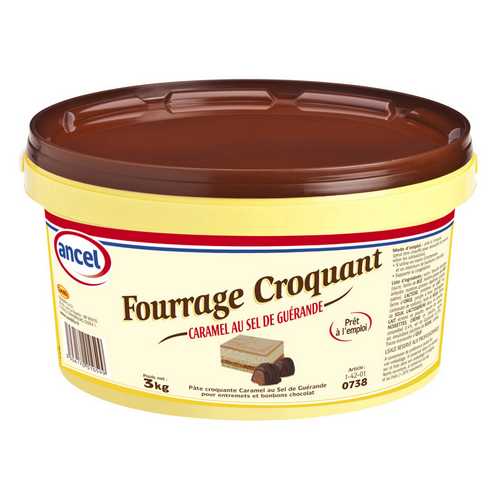 Fourrage croquant caramel au sel de Guérande ancel - Condifa