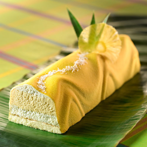 Recette de bûche pina colada ananas - Condifa