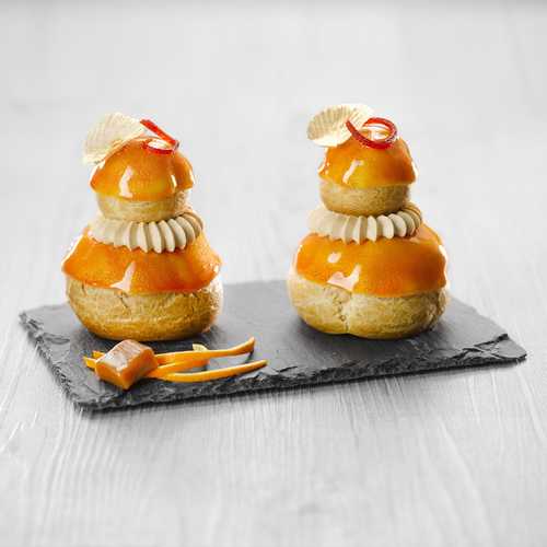 Recette de religieuse orange caramel au sel de Guérande - Condifa